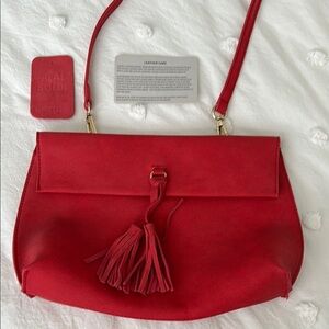 Street Level Red Suede Women's Bag